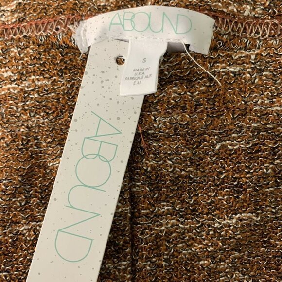 Abound Womens Rust Stripe Marled Knit Joggers Banded Cuffs Pants - Picture 3 of 4